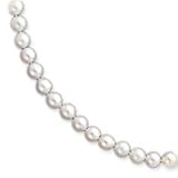 14k 7-7.5mm White Akoya Saltwater Cultured Pearl Necklace - PL70AA-20