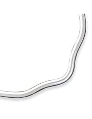 Sterling Silver Wavy V-Shape Neck Collar