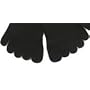 Cotton Socks Feelmax Ankle (Ultra - Low) Toe Socks Solid Black Mens Shoe Size 7 - 9.5