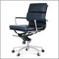 Euro Style Darius Low Back Leather Cushion Office Chair (Style: Brown Leather)