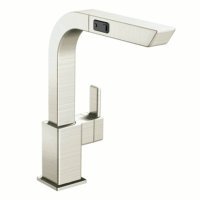 Moen 7597CSL 90-Degree One-Handle High Arc Pullout Kitchen Faucet, Classic Stainless (Not CA / VT Compliant)