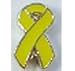 Clearly Charming Yellow Ribbon Heart Locket Charm