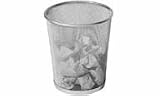 WASTE BIN WIRE MESH SILVER