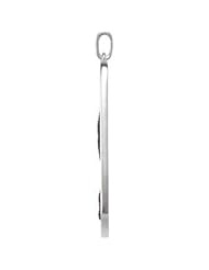 CleverEves Sterling Silver 1 3 Ct Tw Pendant Genuine Black Spinel & Diamond Pendant