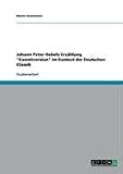 Johann Peter Hebels Erz�hlung ''Kannitverstan'' im Kontext der Deutschen Klassik