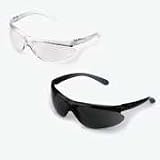 Crews Checkmate Wraparound Safety Glasses, CLR Polycarbonate Frame, Uncoated CLR Lens