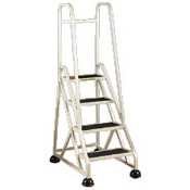 Stop-Step Ladder - 4 Step with Handrails - Beige