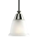 Progress Lighting P5071 Antique Bronze New Bedford 1 - Light Mini Pendant with Etched Seeded Glass - P5071