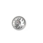 18 gauge Lip Ring-5/16 Tiny Clear Stainless Steel 2mm Labret Stud-Cartilage Earring