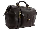 Mulholland Brothers Shorthorn Weekend Bag - Leather Weekender/Overnight Luggage - Black