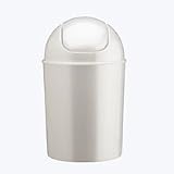 Umbra Metallic White Mini Wastebasket
