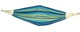 Brazilian Style Small Hammock - Blue/Green Striped