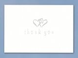 Linked Hearts Thank-You Cards - Silver