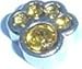 November Topaz Color Paw Print Birthstone Floating title=