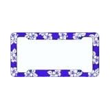 - 	 Blue Hibiscus Hawaiian Flowers Car Truck SUV License Plate Frame by Unknown