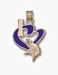 Minnesota Vikings "I Heart Logo" 3/4" Enamel Enamel Pendant