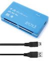 All in One USB 2.0 Memory Card Reader (Blue) for Hp printer