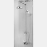Newport Brass 1016/10B Oil Rubbed Bronze 1000 Double Handle Pressure Balanced Shower Only Trim and Valve with Rain Shower Showerhead and Handshower from the 1000 Series 1016