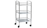 3 TIER STORAGE CART CHROME FINISH