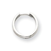 Childrens Toyshop  Jewelry : 14k White Gold Hinged Hoop Earrings