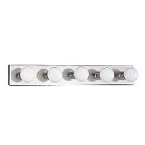 Sea Gull Lighting 4735-05 Center Stage Five-Light Vanity, Chrome Finish