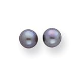 Sardelli - 14k White Gold 4.5mm Black Cultured Pearl Earrings