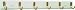 Narita Trading 206WH Coat Rack White Finish with 6 Single-Brass-Hooks