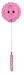 Pink Smiley Face Fly Swatter Image