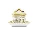 Royal Copenhagen Flora Danica Triangular Covered Custard Cup Saucer 3,5 Oz/1141257