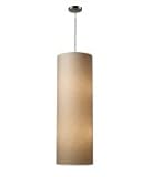 IMAGE OF ELK Lighting 20160-4 Fabric Cylinders 4 Light Single Tier Chandelier in Satin Nickel