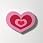 Heart Fridge Magnet / Pink