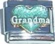 Clearly Charming Grandma Heart Italian Charm