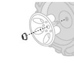 Power Wheels 0801-0604 .354 Retainer/Cap Nut, Black