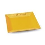 Livestrong by Chantal 9-3 4-Inch Square Plate, Glossy Golden Yellow