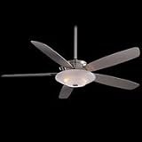 Minka-Aire Fans F598-BN 54' Airus Contemporary Brushed Nickel Ceiling Fan w/ Light & Wall Ctrl