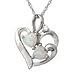 ZALES Heart-Shaped Lab-Created Opal and Diamond Accent Heart Pendant in Sterling Silver 5.0mm opal rings