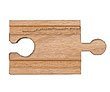 Melissa and Doug 2in Wooden Straight Train Track Set (6 pack)