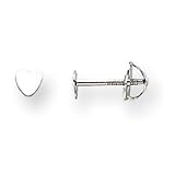 14k White Gold Tiny Heart Baby Post Earrings SE1728