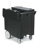 Cateraide Carlisle IC222003 Cateraide Black Mobile 200LB Ice Caddy