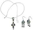 Fashion Jewelry Earring And Pendant Sets Sterling Silver With Amethyst Garnet And Citrin Gemstones 38 Grams (Pndts043)