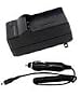 Premium Li-10b, Li-12b Battery Home Travel Charger with Car Adapter for Olympus Digital Camera & Camcorder