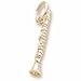 Clarinet Charm in Yellow Gold