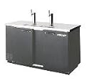 69 in Draft Beer Cooler, 3 Keg, SS Front & Black Sides, 2 Faucets