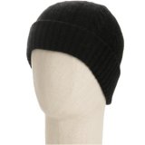 Portolano black cashmere baby cable hat