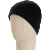 Harrison black ribbed cashmere hat