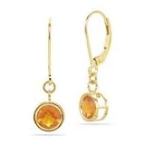 1.02 Cts Fire Opal Stud Earrings in 14K Yellow Gold