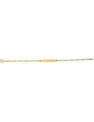 Youth 6" Rectangle I.D. Figaro Brac 14K Yellow Bracelet 19757