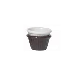 Chocolate Melamine Fluted Ramekin - 1 1/2 oz (4 Dozen/Unit)