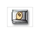 Letter Danish OE No Color Classic Gold, Italian Charm by Nomination Charms