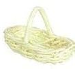 Dollhouse Miniature White Wicker Basket